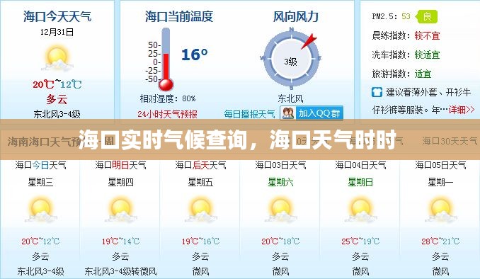 海口实时气候查询,海口天气时时