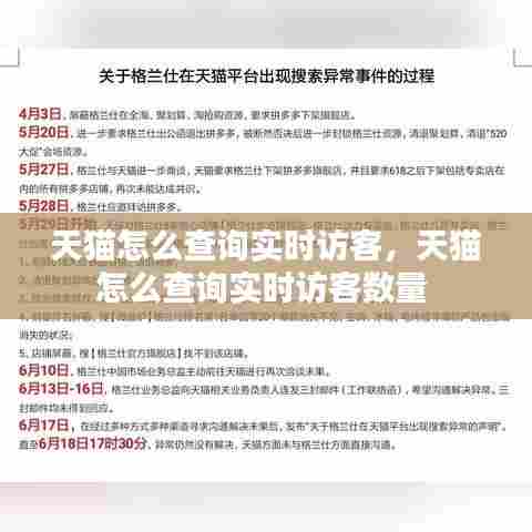 天猫怎么查询实时访客,天猫怎么查询实时访客数量