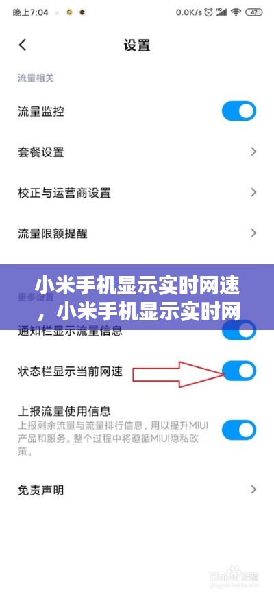 小米手机显示实时网速，小米手机显示实时网速怎么看 