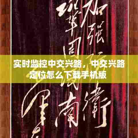 实时监控中交兴路,中交兴路定位怎么下载手机版