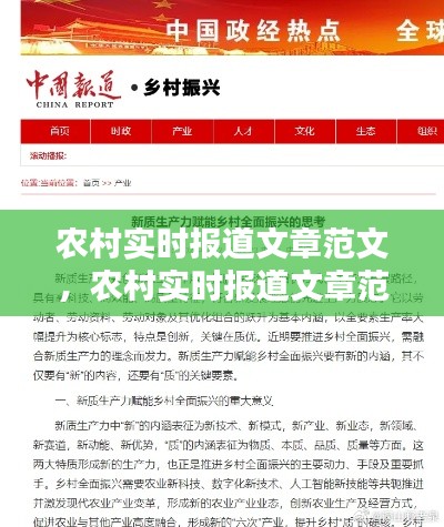 农村实时报道文章范文,农村实时报道文章范文图片
