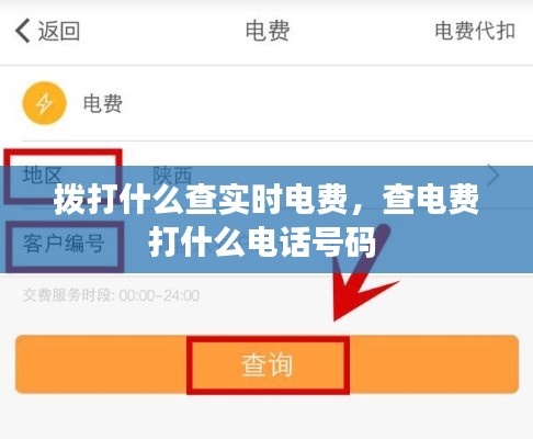 拨打什么查实时电费,查电费打什么电话号码