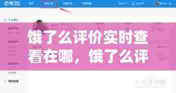 饿了么评价实时查看在哪,饿了么评价实时查看在哪找