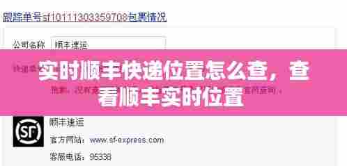实时顺丰快递位置怎么查，查看顺丰实时位置 