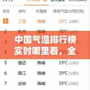 中国气温排行榜实时哪里看,全中国气温