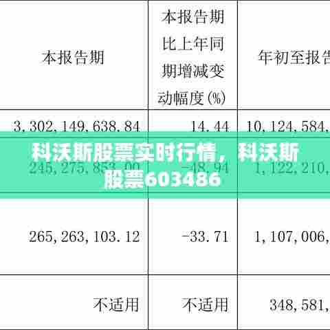 科沃斯股票实时行情,科沃斯股票603486