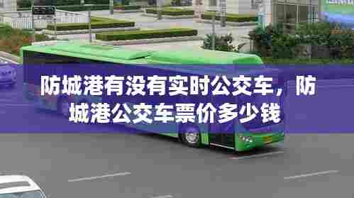 防城港有没有实时公交车,防城港公交车票价多少钱