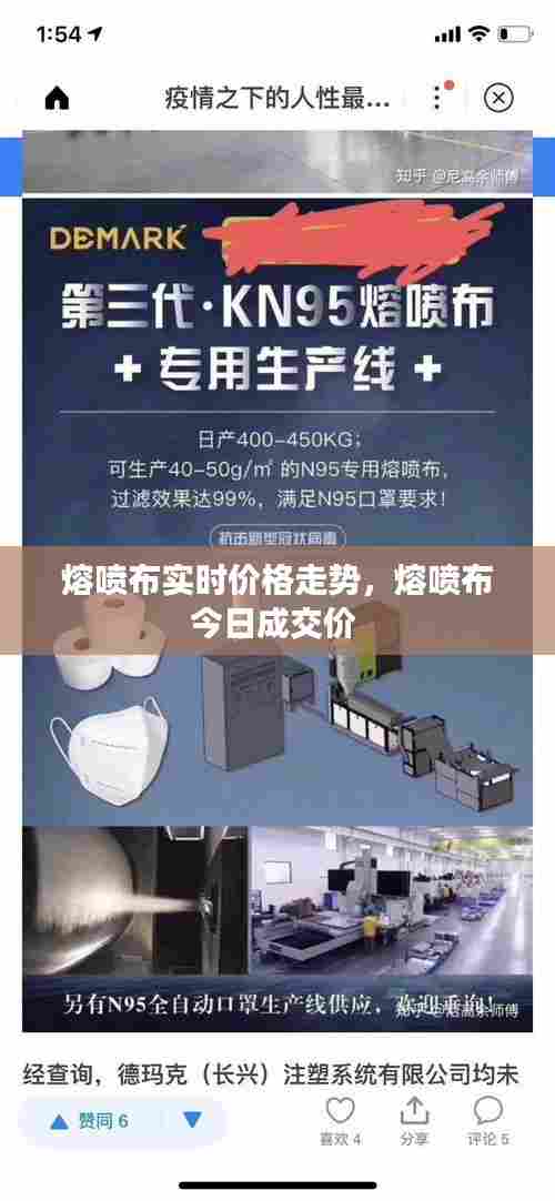 熔喷布实时价格走势,熔喷布今日成交价