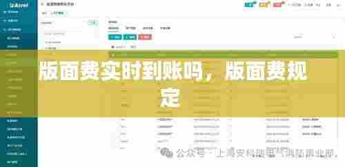 版面费实时到账吗，版面费规定 