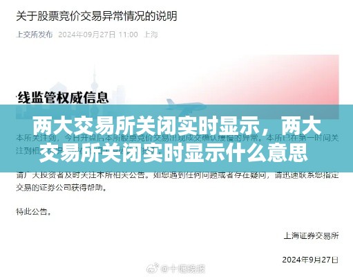 两大交易所关闭实时显示,两大交易所关闭实时显示什么意思