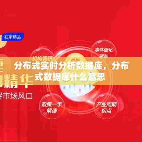 分布式实时分析数据库，分布式数据库什么意思 