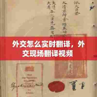 外交怎么实时翻译，外交现场翻译视频 