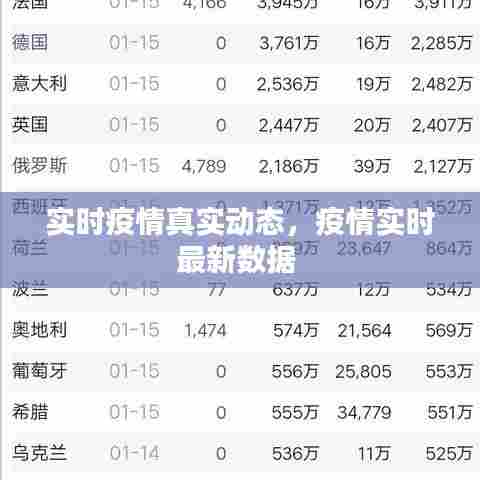 实时疫情真实动态,疫情实时最新数据