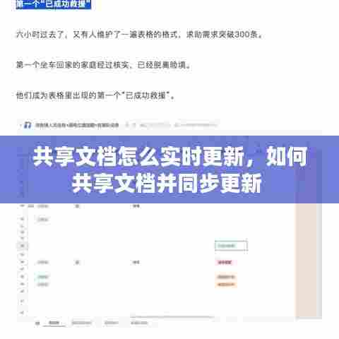 共享文档怎么实时更新,如何共享文档并同步更新