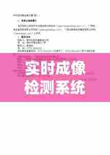 实时成像检测系统验收,成像测试