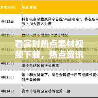 看实时热点素材视频下载,热点资讯视频