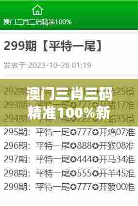 澳门三肖三码精准100%新华字典文采飞扬秘籍