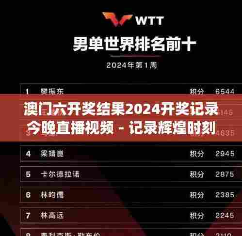 澳门六开奖结果2024开奖记录今晚直播视频 - 记录辉煌时刻的魅力展示