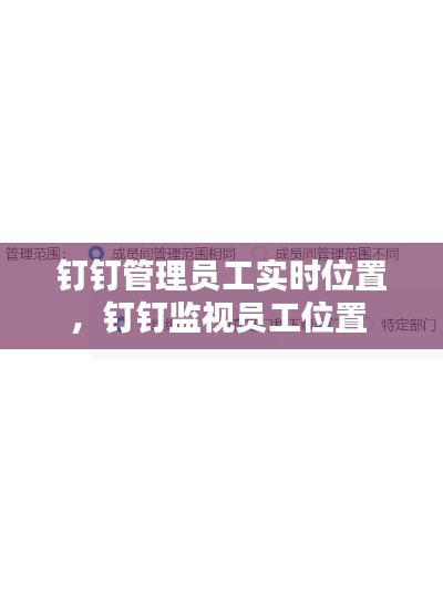 钉钉管理员工实时位置,钉钉监视员工位置