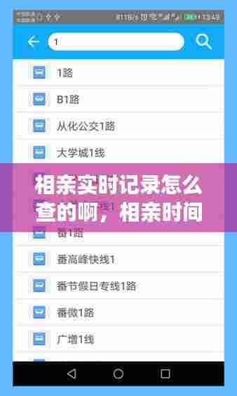 相亲实时记录怎么查的啊,相亲时间进度