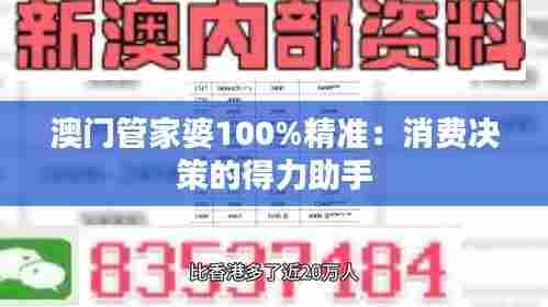 澳门管家婆100%精准：消费决策的得力助手