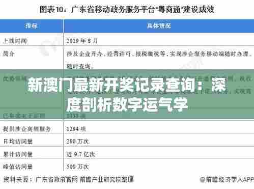 新澳门最新开奖记录查询:深度剖析数字运气学