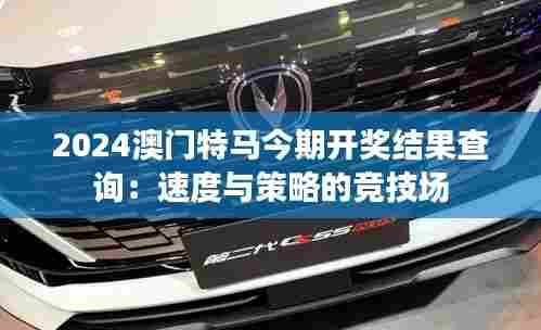 2024澳门特马今期开奖结果查询：速度与策略的竞技场