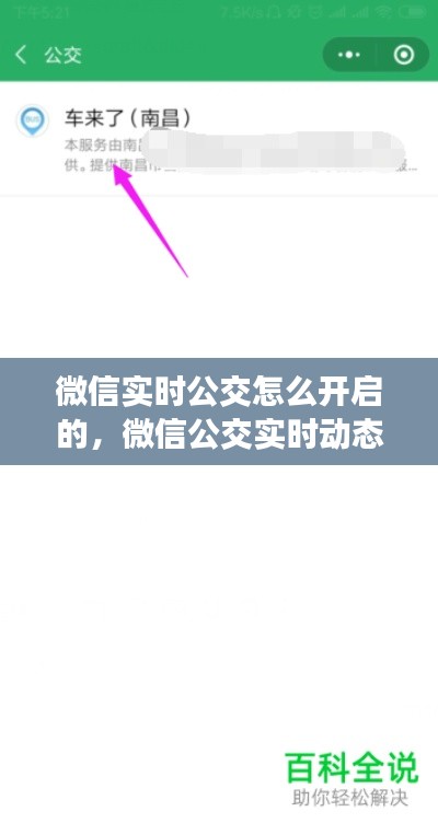 微信实时公交怎么开启的,微信公交实时动态查询