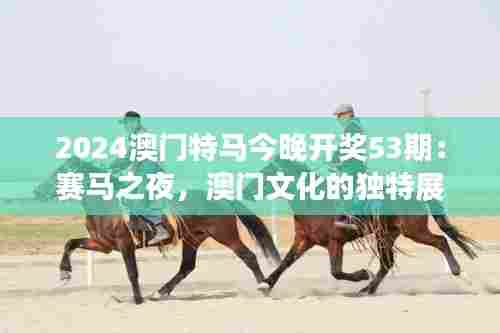 2024澳门特马今晚开奖53期:赛马之夜,澳门文化的独特展现