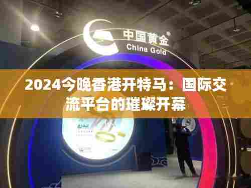 2024今晚香港开特马:国际交流平台的璀璨开幕