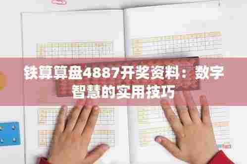 铁算算盘4887开奖资料:数字智慧的实用技巧