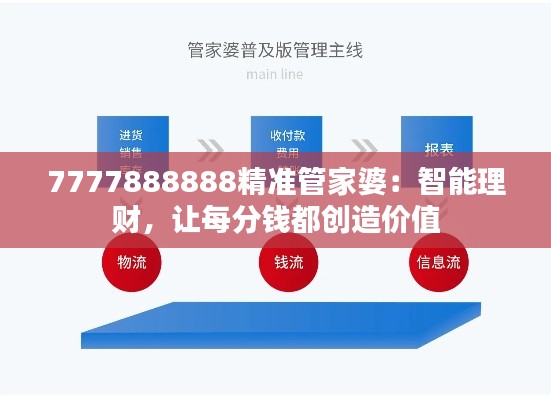 7777888888精准管家婆：智能理财，让每分钱都创造价值