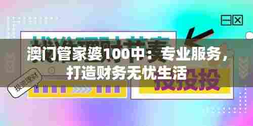 澳门管家婆100中:专业服务,打造财务无忧生活