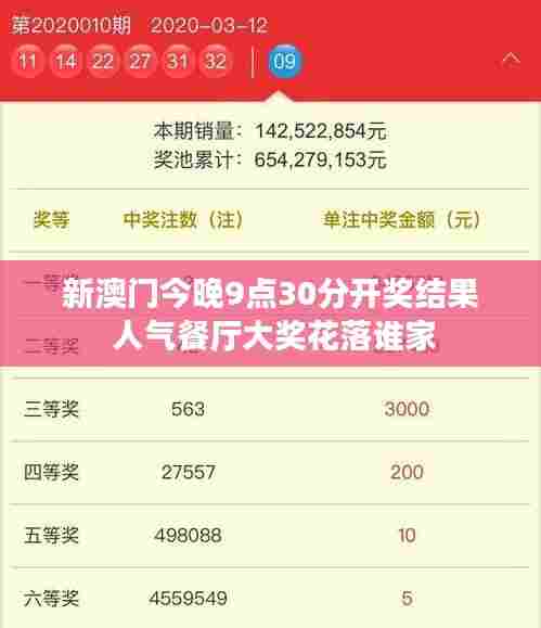 新澳门今晚9点30分开奖结果 人气餐厅大奖花落谁家
