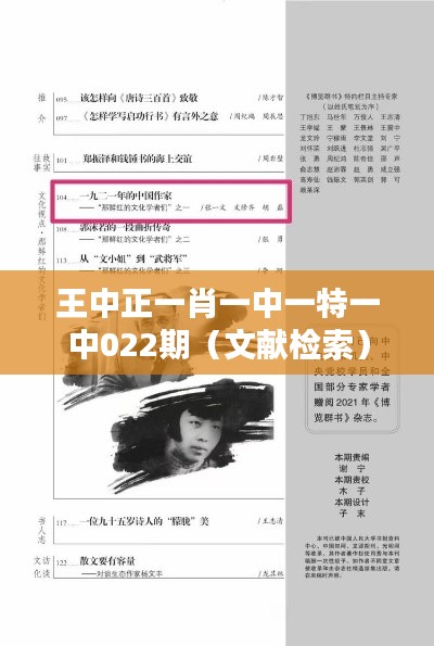 王中正一肖一中一特一中022期（文献检索）