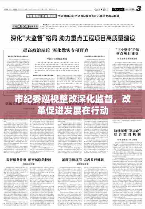 市纪委巡视整改深化监督,改革促进发展在行动