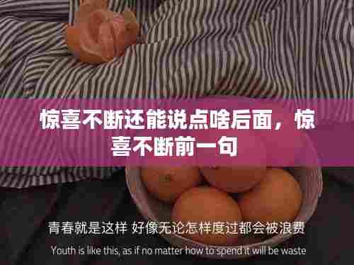 惊喜不断还能说点啥后面，惊喜不断前一句 