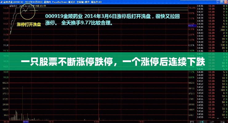 一只股票不断涨停跌停，一个涨停后连续下跌 