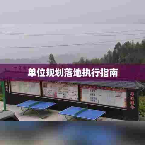 单位规划落地执行指南