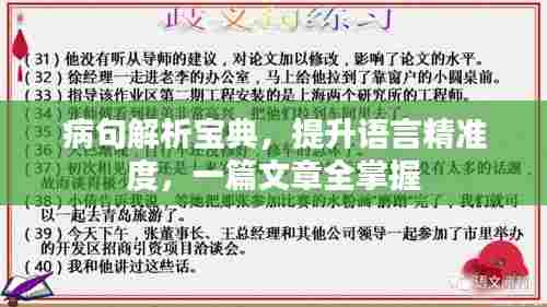 病句解析宝典,提升语言精准度,一篇文章全掌握