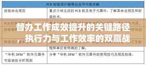 督办工作成效提升的关键路径，执行力与工作效率的双赢战略