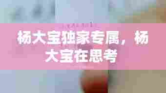杨大宝独家专属，杨大宝在思考 