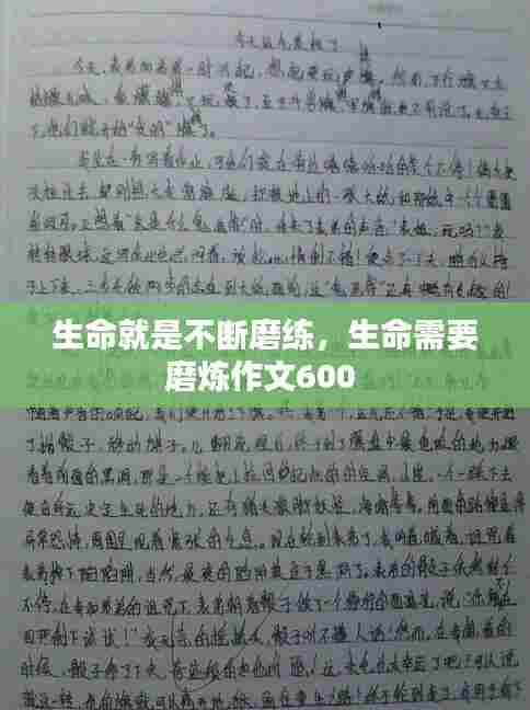 生命就是不断磨练,生命需要磨炼作文600