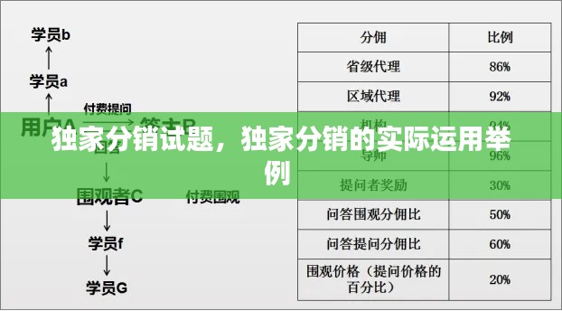 独家分销试题，独家分销的实际运用举例 