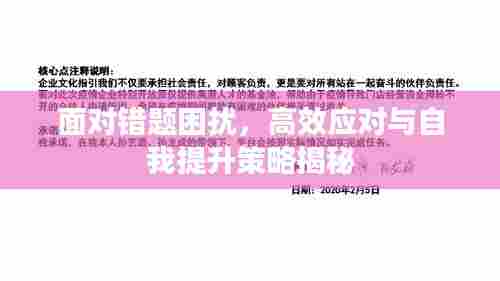 面对错题困扰,高效应对与自我提升策略揭秘