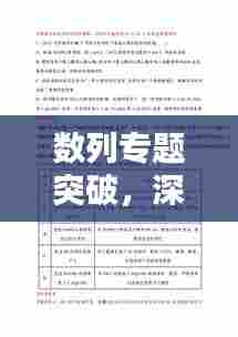 数列专题突破，深度解析1100题实战攻略