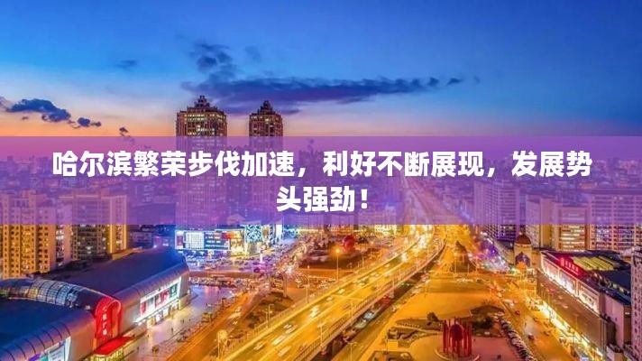 哈尔滨繁荣步伐加速,利好不断展现,发展势头强劲!