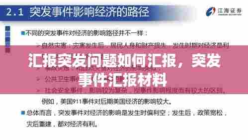 汇报突发问题如何汇报,突发事件汇报材料