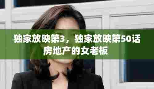 独家放映第3,独家放映第50话房地产的女老板