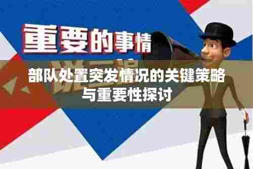 部队处置突发情况的关键策略与重要性探讨